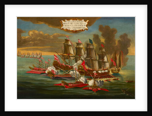 Capture of a Turkish Ship by Galleys and Ships of the Order under the Command of Fleurigny, off Tripoli by Maltese School