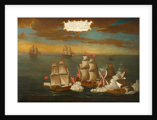 Capture of a Turkish Ship by a Squadron of the Order, ships under the command of Frere Giuseppe de Langu, off Carthage by Maltese School