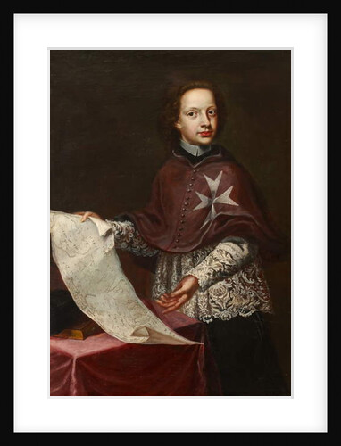 A Chaplain of the Order with a Map by English School