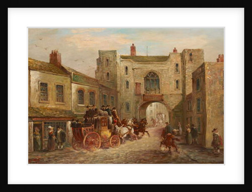 St John's Gate from the North with Coach and Horses, 1880 by J.C. Maggs