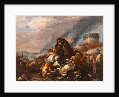 Battle between Knights and Turks by Il Borgognone