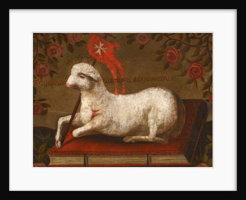 Agnus Dei with banner of the Order of St. John by Spanish School