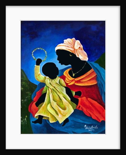 Madonna and child with crown of flowers, 2015 by Patricia Brintle