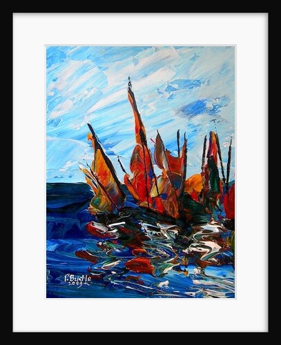 Voiliers au port a bainet, 2009 by Patricia Brintle