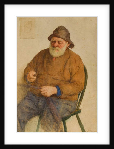 Fisherman Mending Nets by Frederick James McNamara Evans