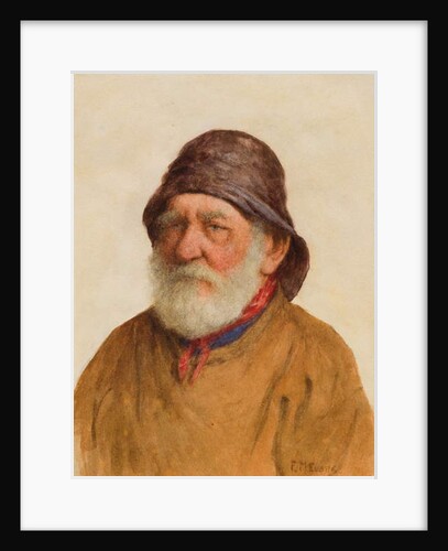 Old Fisherman by Frederick James McNamara Evans