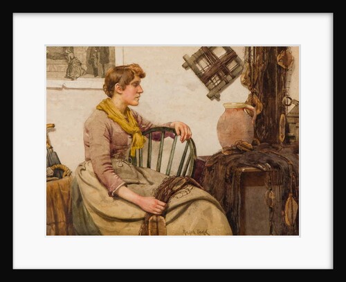 Woman Mending Nets by Ralph Todd