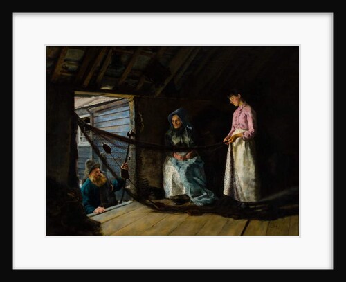 Mending Father's Nests, 1884 by Frank Bodilly