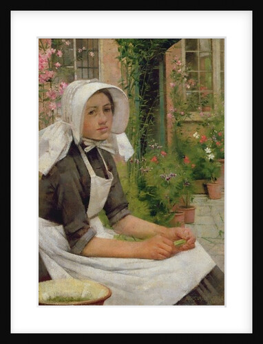 Girl Shelling Peas by Albert Chevallier Tayler