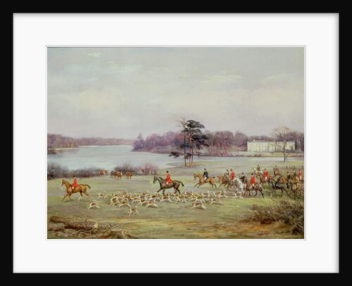 The South Cheshire Hunt in Combermere Park, 1904 by Godfrey Douglas Giles