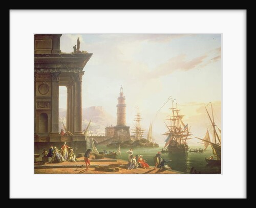 A Mediterranean Port Scene, 1752 by Charles Francois Lacroix de Marseille