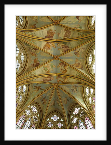 The Vaults of the Rayonnant Chapel of theAbbey with Renaissance paintings , 13th-16th century by Francesco Primaticcio
