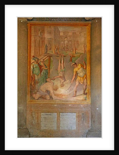 Martyrdom of a saint: burnt alive upside down by Cristoforo & Tempesta Antonio Roncalli