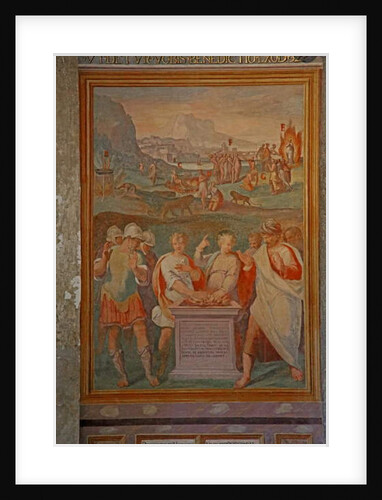 Two young Christians put their hands into the fire by Cristoforo & Tempesta Antonio Roncalli