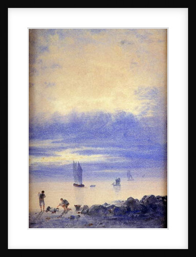 Seascape, Saint-Malo beach by Auguste Herst