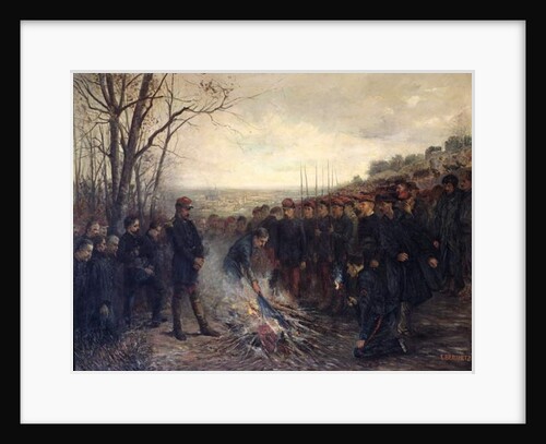 General Lapasset burning his flags, 26th October 1870, 1882 by Etienne Dujardin-Beaumetz