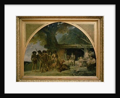 The Stone Age, returning from a bear hunting, 1882 by Fernand Cormon