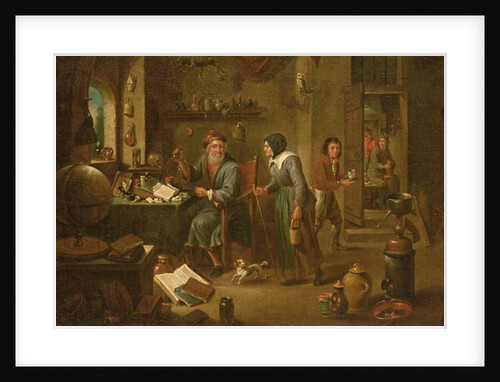 The Alchemist's study by David the Elder Teniers