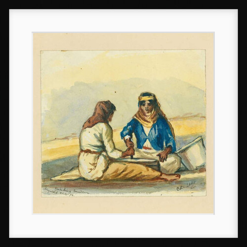 Grinding bread corn, 1872 by Claude Conder