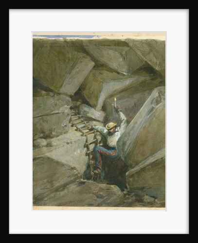 Fallen Voussoirs of Robinson's Arch, Jerusalem, 1869 by William 'Crimea' Simpson