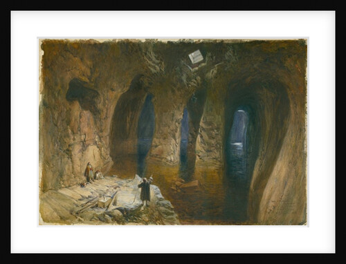 Bahr el Khabeer or the Great Sea Rock-cut cistern under the site of Solomon's Temple, 1870 by William 'Crimea' Simpson