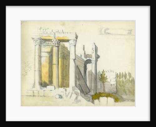 Temple of Jupiter, Baalbeck by Claude Conder