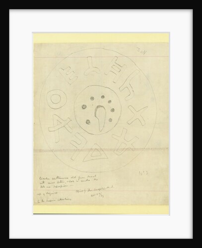 Circular earthenware slab from Moab from Shapira's 2nd Collection, 1873 by Claude Conder
