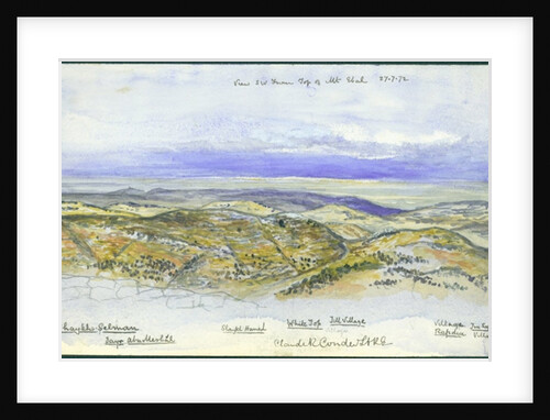 View from South West from the top of Mount Ebal, 1872 by Claude Conder