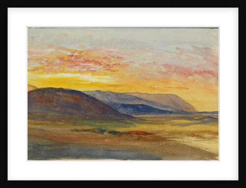 Mount Carmel in Autumn, looking West at Sunset, 1872 by Claude Conder