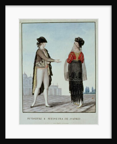 Nobleman and Noblewoman from Madrid, late 18th century by 18th century Naples school