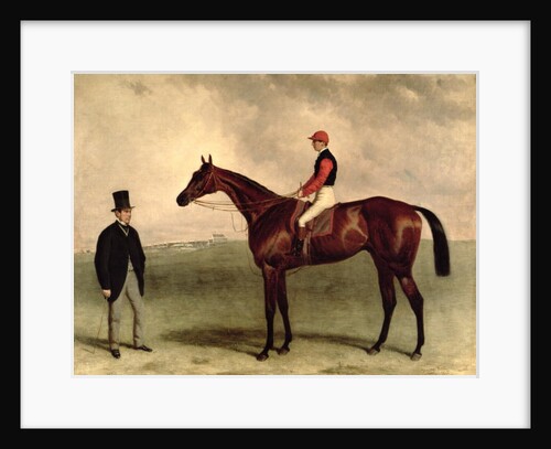 Gladiateur with Harry Grimshaw up and his owner, Count Frederic de Lagrange, 1865 by Harry Hall