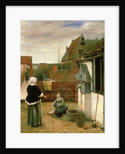 A Woman and a Maid in a Courtyard, c.1660-61 by Pieter de Hooch