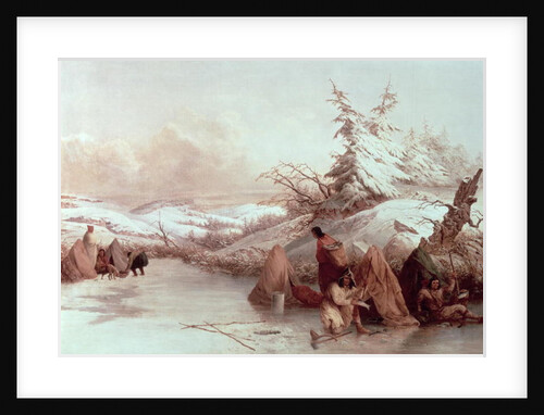 Spearing Fish in Winter by Captain Seth Eastman