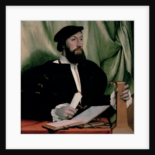 Unknown gentleman with music books and lute, c.1534 by Hans Holbein the Younger