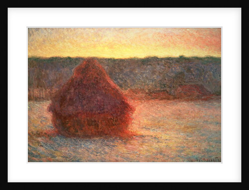 Haystacks at Sunset, Frosty Weather, 1891 by Claude Monet