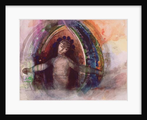 Woman with arms outstretched by Odilon Redon
