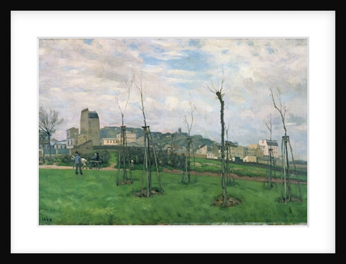 View of Montmartre from the Cite des Fleurs, Les Batignolles, 1869 by Alfred Sisley