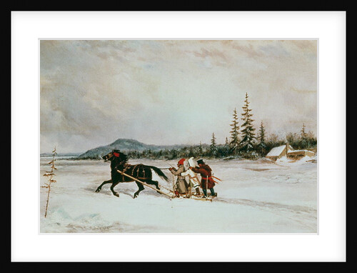 Habitants Sleighing, c.1855 by Cornelius Krieghoff