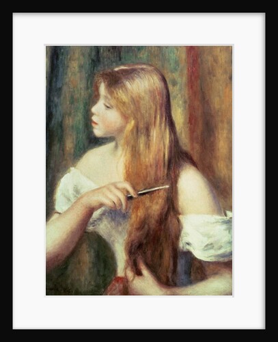 Blonde girl combing her hair, 1894 by Pierre Auguste Renoir