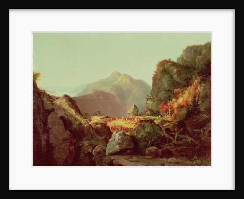 Scene from 'The Last of the Mohicans', by James Fenimore Cooper, published 1826 by Thomas Cole
