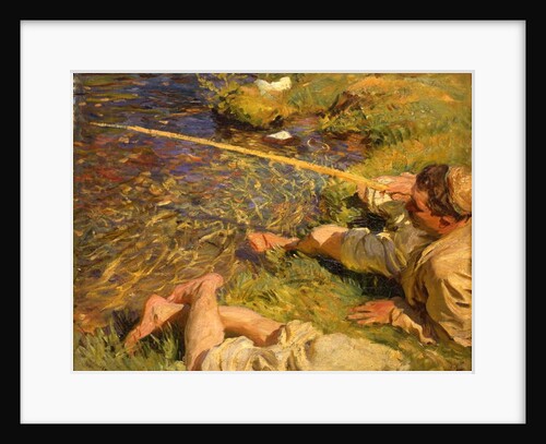 Val d'Aosta: A Man Fishing, c.1907 by John Singer Sargent