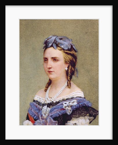 Portrait of Charlotte of Saxe-Cobourg-Gotha Princess of Belgium and Empress of Mexico by Belgian School