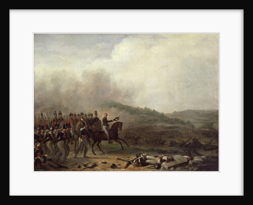 Willem Frederik Prince of Orange at the Battle of Quatre Bras, 16th June 1815 by Mathieu Ignace van Bree