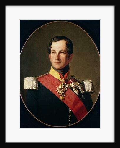 Portrait of Leopold I of Saxe-Cobourg-Gotha in the Uniform of a Cuirassier by Polydore Beaufaux