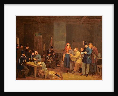 Guardroom of the Urban Guard of Brussels, 1830 by Constantinus Fidelio Coene