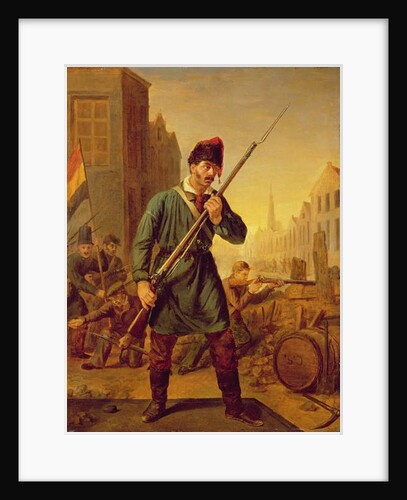 Soldier of the Belgian Revolution in 1830 by Belgian School