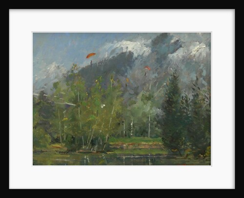 Hang gliders at Chamonix, 2007 by Pat Maclaurin