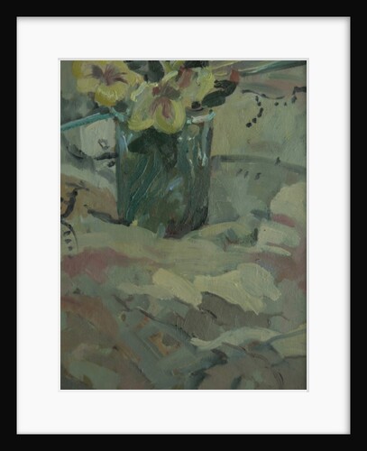 Yellow flowers in green pot, 2009 by Pat Maclaurin