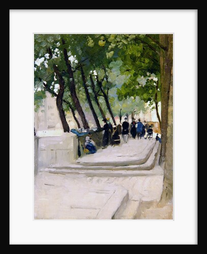 The Book Market Left Bank, Paris, c.1900 by Patrick William Adam