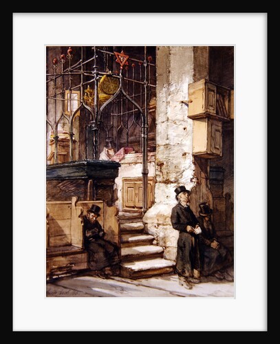 The Synagogue at Prague, 1868 by Guido Bach